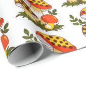Vintag Merry Mushroom Geschenkpapier (Rolleneckpunkt)