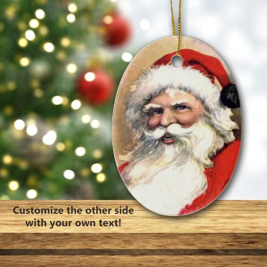 Vintag Merry Santa Personalisiert Weihnachten Keramikornament