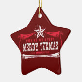 Vintag Merry Texas Star Weihnachtsschmuck (Links)