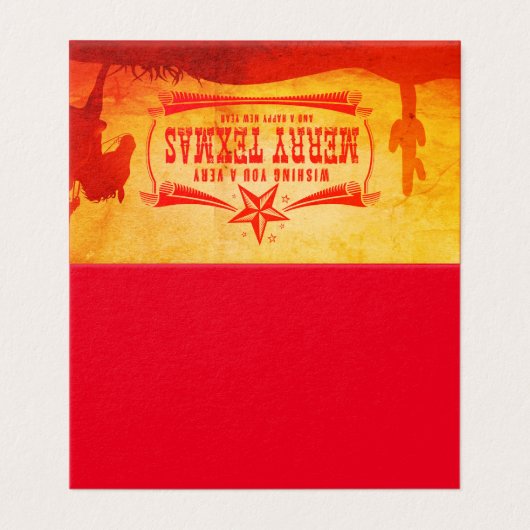 Vintag Merry Texas Weihnachtskarte (Außenseite Aufgefaltet)