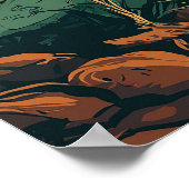 Vintag Mexico Cactus Travel Poster (Ecke)