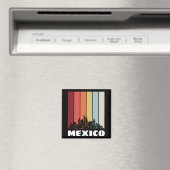Vintag Mexico CDMX City Retro Sunset Magnet (In Situ (Geschirrspüler))