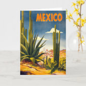 Vintag Mexico Travel Postcard Karte (Gelbe Blume)