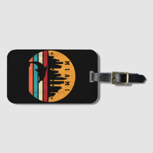 Vintag Miami 80er Dolphin Silhouette Souvenir Dolp Gepäckanhänger