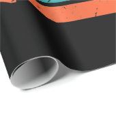 Vintag Miami 80er Dolphin Silhouette Souvenir Dolp Geschenkpapier (Rolleneckpunkt)