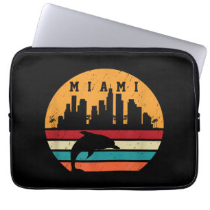 Vintag Miami 80er Dolphin Silhouette Souvenir Dolp Laptopschutzhülle