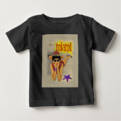 Vintag Miami Beach Baby T-shirt (Vorderseite)