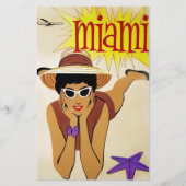 Vintag Miami Beach Briefpapier (Vorderseite)
