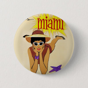Vintag Miami Beach Button