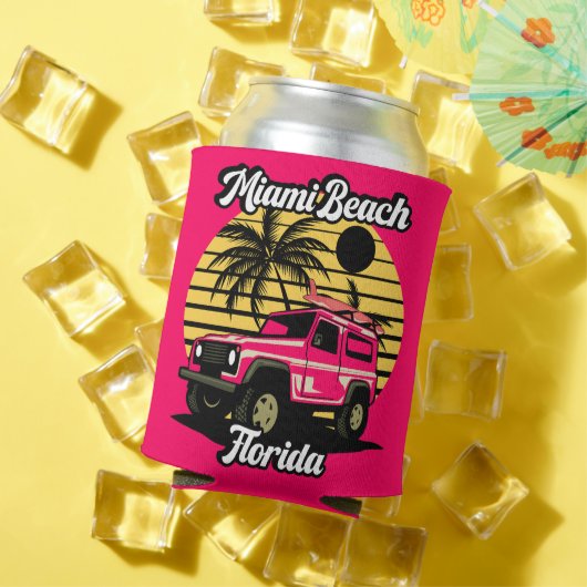 Vintag Miami Beach Florida Dosenkühler (In Situ Sommer)