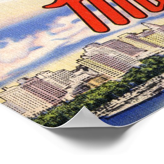 Vintag Miami Beach Florida Poster (Ecke)