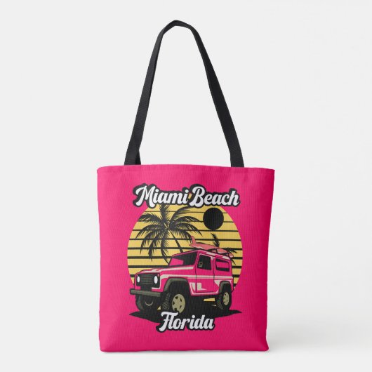 Vintag Miami Beach Florida Tasche (Rückseite)