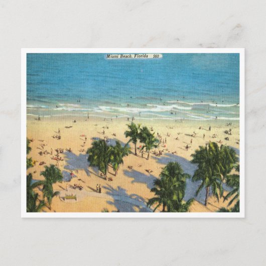 Vintag Miami Beach, Florida Travel Postcard Postkarte (Vorderseite)