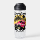 Vintag Miami Beach Florida Trinkflasche (Rückseite)