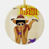 Vintag Miami Beach Keramikornament (Vorne)