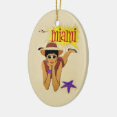 Vintag Miami Beach Keramikornament (Links)