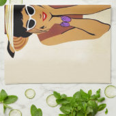 Vintag Miami Beach Küchentuch (Gefaltet)