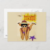 Vintag Miami Beach Postkarte (Vorne/Hinten)