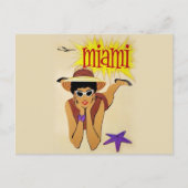Vintag Miami Beach Postkarte (Vorderseite)