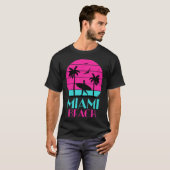 Vintag Miami Beach Sunset T-Shirt (Vorne ganz)