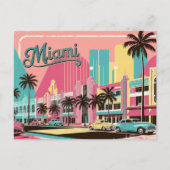 Vintag Miami, Florida Postkarte (Vorderseite)