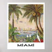 Vintag Miami Florida - Reise und Tourismus Poster (Vorne)