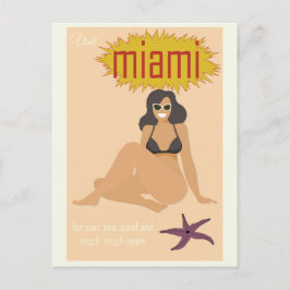 Vintag Miami Florida Retro Travel Postkarte