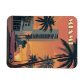 Vintag Miami Florida Travel Magnet (Horizontal)