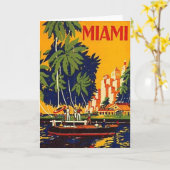 Vintag Miami, Florida, USA - Karte (Gelbe Blume)