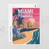 Vintag Miami Florida USA Postkarte (Vorne/Hinten)