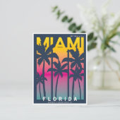 Vintag Miami Florida USA Postkarte (Stehend Vorderseite)