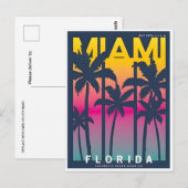 Vintag Miami Florida USA Postkarte (Vorne/Hinten)