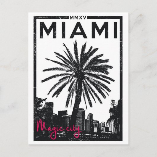 Vintag Miami Florida USA Postkarte (Vorderseite)