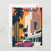 Vintag Miami Florida USA Postkarte (Vorne/Hinten)