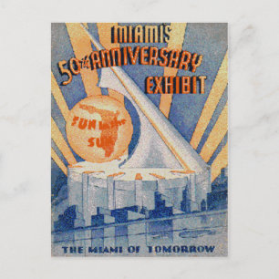 Vintag Miami, Florida, USA - Postkarte
