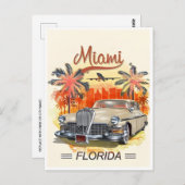 Vintag Miami Florida USA Postkarte (Vorne/Hinten)
