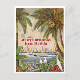 Vintag Miami Frohe Weihnachten aus Florida Postkarte