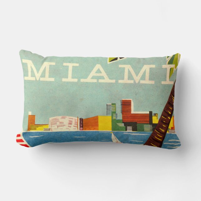 Vintag Miami Lumbar Pillow Lendenkissen (Vorderseite)