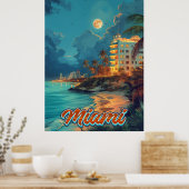 Vintag Miami Poster (Küche)