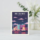 Vintag Miami Postkarte (Stehend Vorderseite)