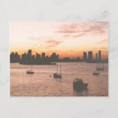 Vintag Miami Skyline Postkarte (Vorderseite)