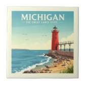 Vintag Michigan Fliese (Vorderseite)