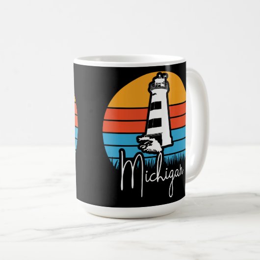 Vintag Michigan Kaffeetasse (VorderseiteRechts)