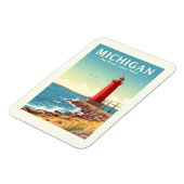 Vintag Michigan Magnet (Linke Seite)