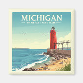 Vintag Michigan Magnet (Vorne)