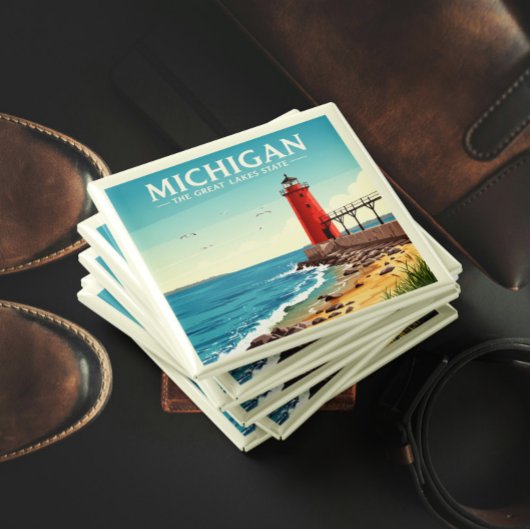 Vintag Michigan Magnet