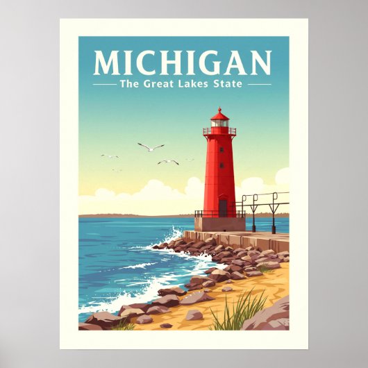 Vintag Michigan Poster (Vorne)