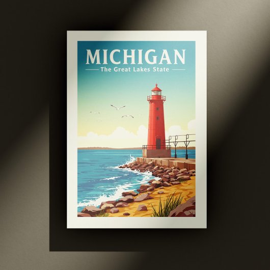 Vintag Michigan Postkarte