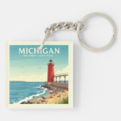 Vintag Michigan Schlüsselanhänger (Rückseite)
