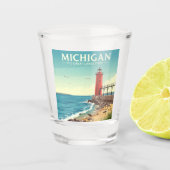 Vintag Michigan Schnapsglas (Vorderseite)